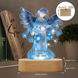 À la mémoire de - Plaque commémorative personnalisée avec socle lumineux