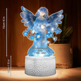 À la mémoire de - Plaque commémorative personnalisée avec socle lumineux