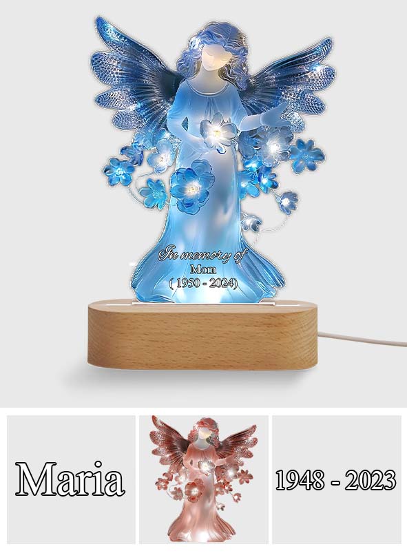 À la mémoire de - Plaque commémorative personnalisée avec socle lumineux