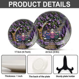 Mother And Daughters Forever Linked Together - Personalized Mother Ceramic Round Plate