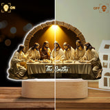 La Cène - Plaque lumineuse personnalisée en forme de croix chrétienne