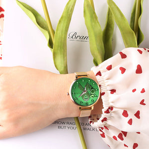 Green Ribbon - Personalized Mental Health Awareness Women Hand Watch