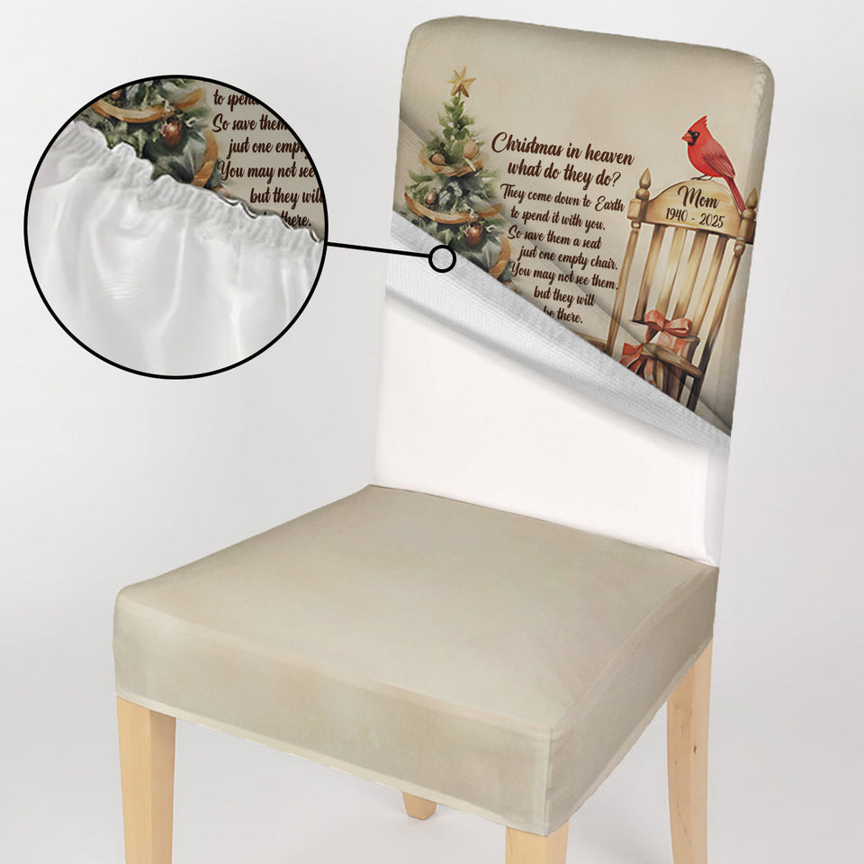 Ensemble de housses de chaises commémoratives personnalisées « Christmas In Heaven Cardinal »