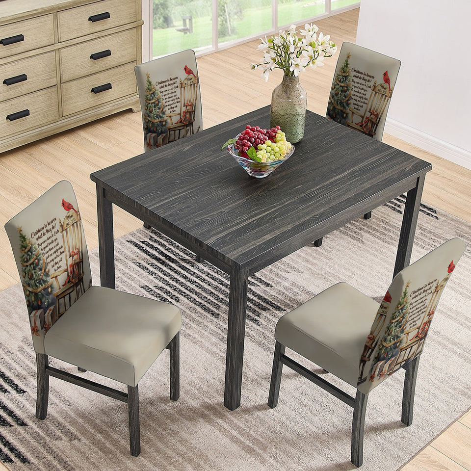 Ensemble de housses de chaises commémoratives personnalisées « Christmas In Heaven Cardinal »