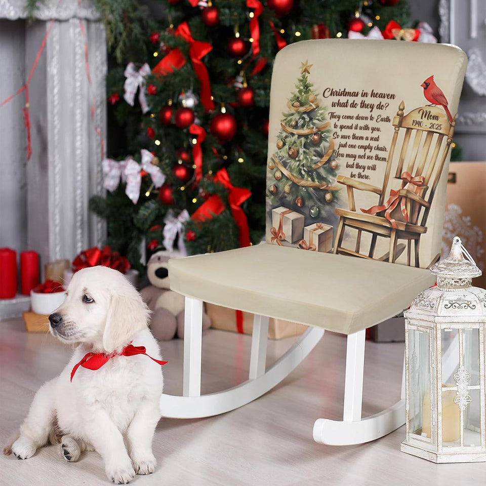 Ensemble de housses de chaises commémoratives personnalisées « Christmas In Heaven Cardinal »