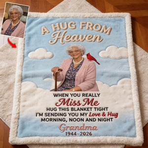 A Hug From Heaven - Personalized Memorial Blanket