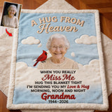A Hug From Heaven - Personalized Memorial Blanket