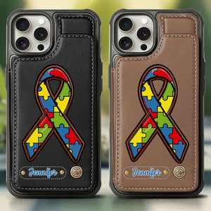 Autism Awareness - Personalized Autism Awareness Wallet Phone Case