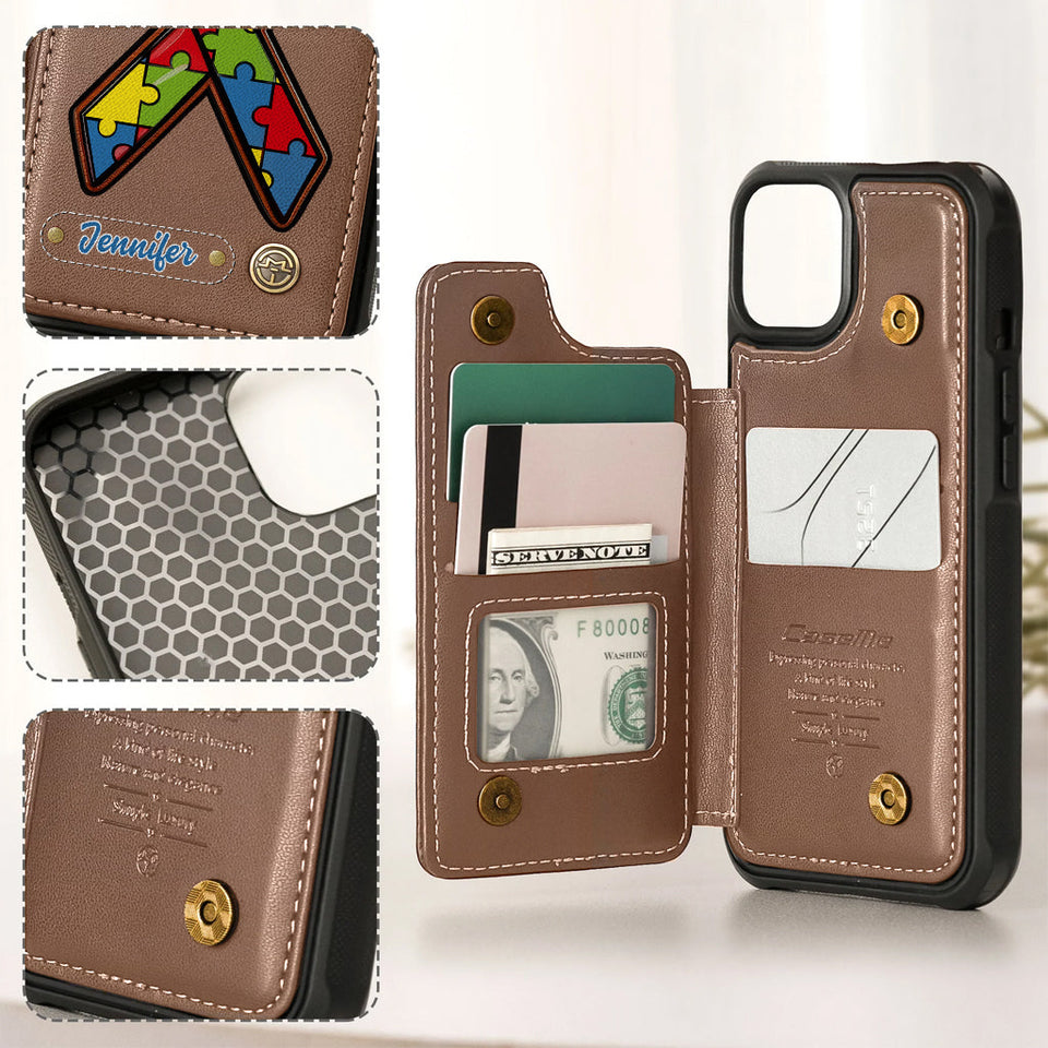 Autism Awareness - Personalized Autism Awareness Wallet Phone Case