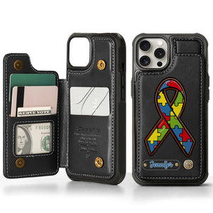 Autism Awareness - Personalized Autism Awareness Wallet Phone Case