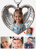 I Have An Angel Looking Out For Me - Personalized Memorial Shaped Metal Pendant Necklace