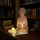 Eternal Glow Memory Candle - Personalized Memorial Candle Holder Sign