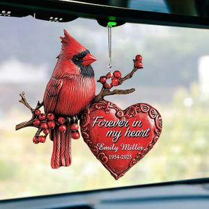 Forever In My Heart - Personalized Memorial Car Ornament
