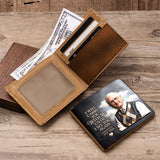 I Will Carry You With Me - Personalized Memorial Leather Wallet