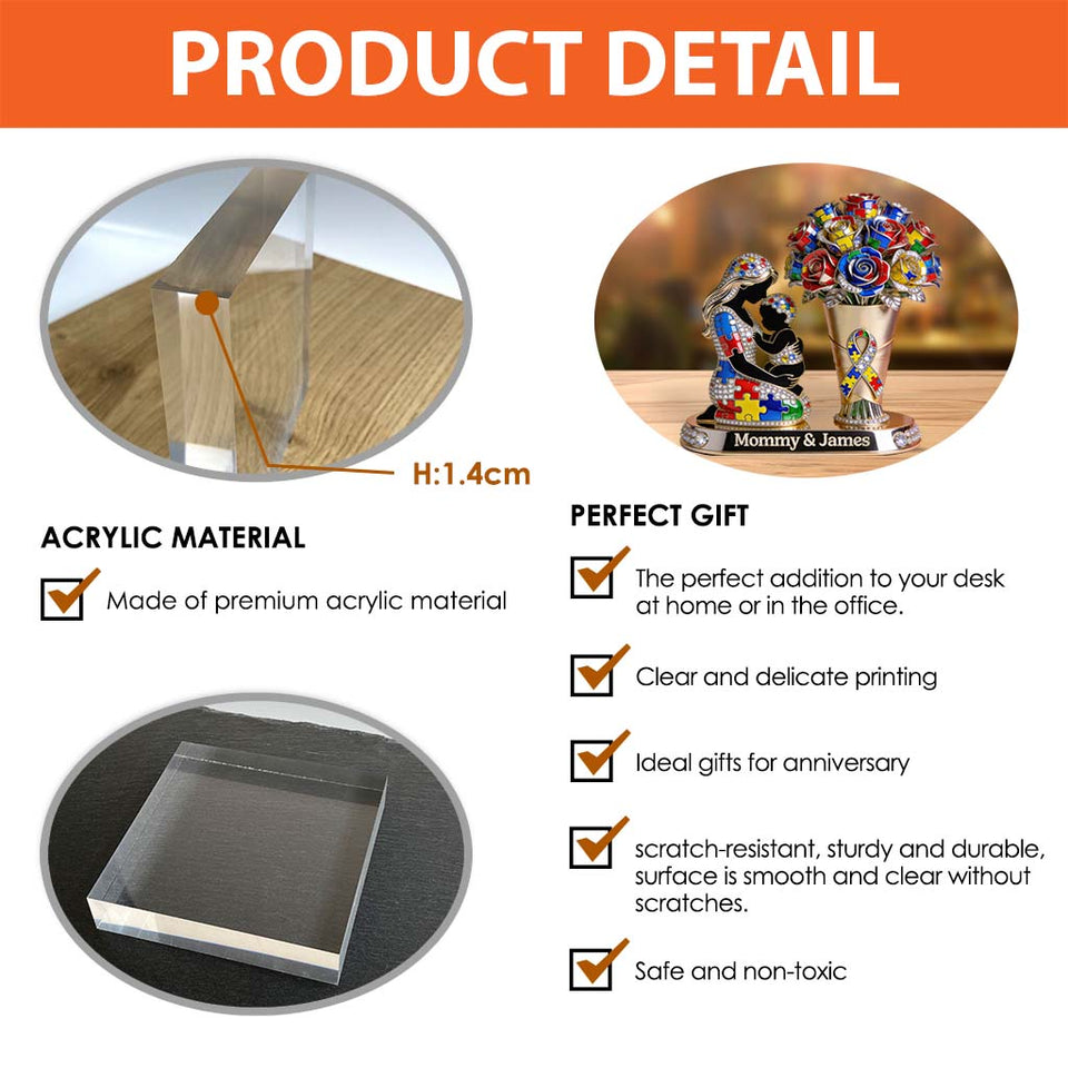 Custom Any Photo - Personalized Autism Awareness Custom Shaped Acrylic Plaque