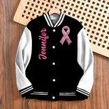 Faith Hope Love - Personalized Breast Cancer Awareness Varsity Jacket