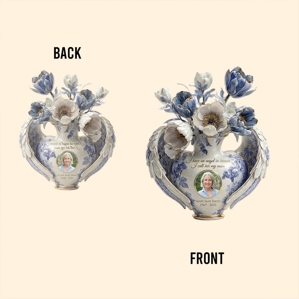 Toile De Jouy Floral - Personalized Memorial Custom Shaped Acrylic Plaque