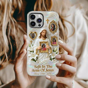 Save In The Arms Of Jesus - Personalized Memorial Full Print Phone Case