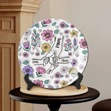 You Hold Our Hands - Personalized Mother Ceramic Round Plate