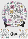 You Hold Our Hands - Personalized Mother Ceramic Round Plate