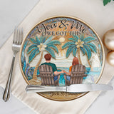 You And Me We Got This - Personalized Couple Ceramic Round Plate