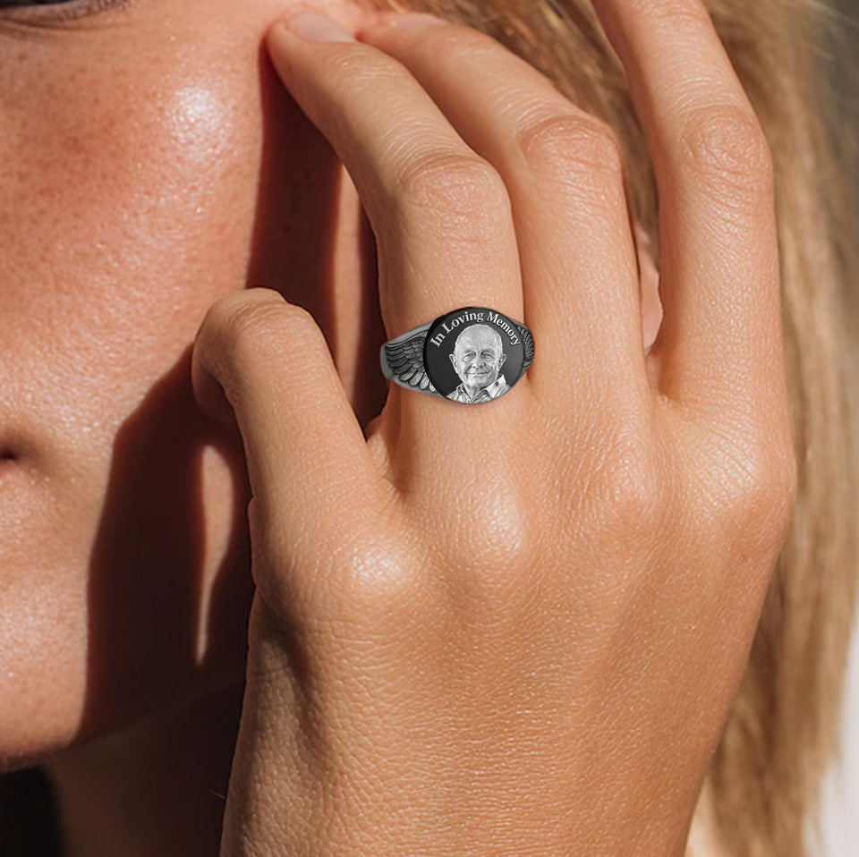 In Loving Memory - Personalized Memorial Signet Ring