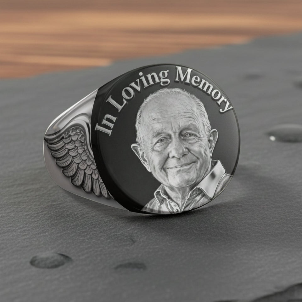 In Loving Memory - Personalized Memorial Signet Ring