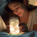 Your Wings Were Ready But My Heart Was Not - Personalized Memorial Mason Jar Light