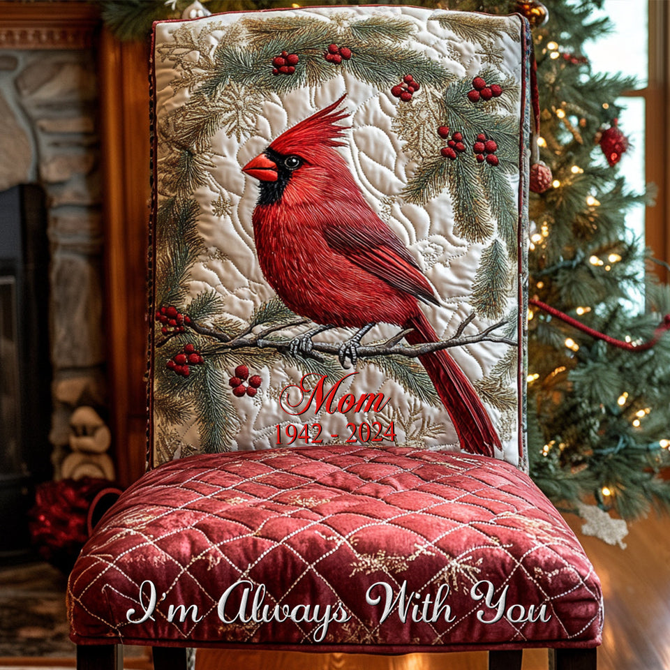 Ensemble de housses de chaises commémoratives personnalisées « Cardinals, je suis toujours avec vous »
