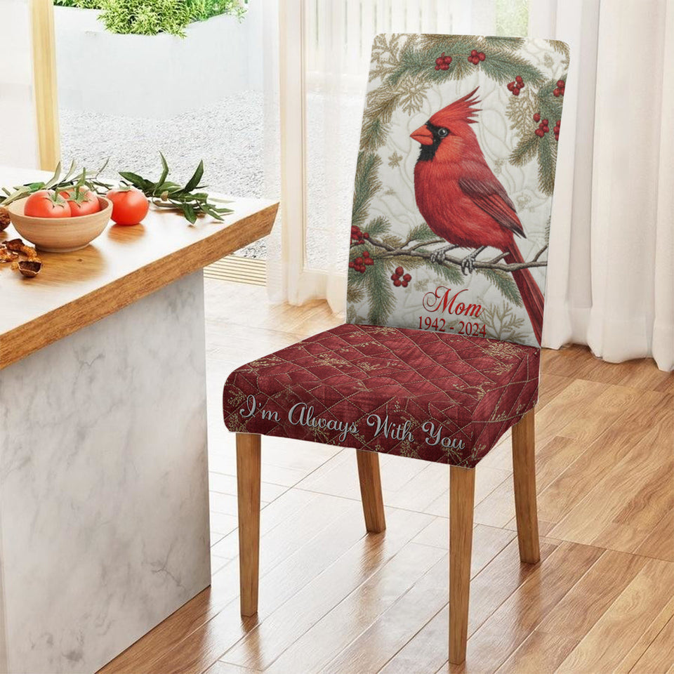 Ensemble de housses de chaises commémoratives personnalisées « Cardinals, je suis toujours avec vous »