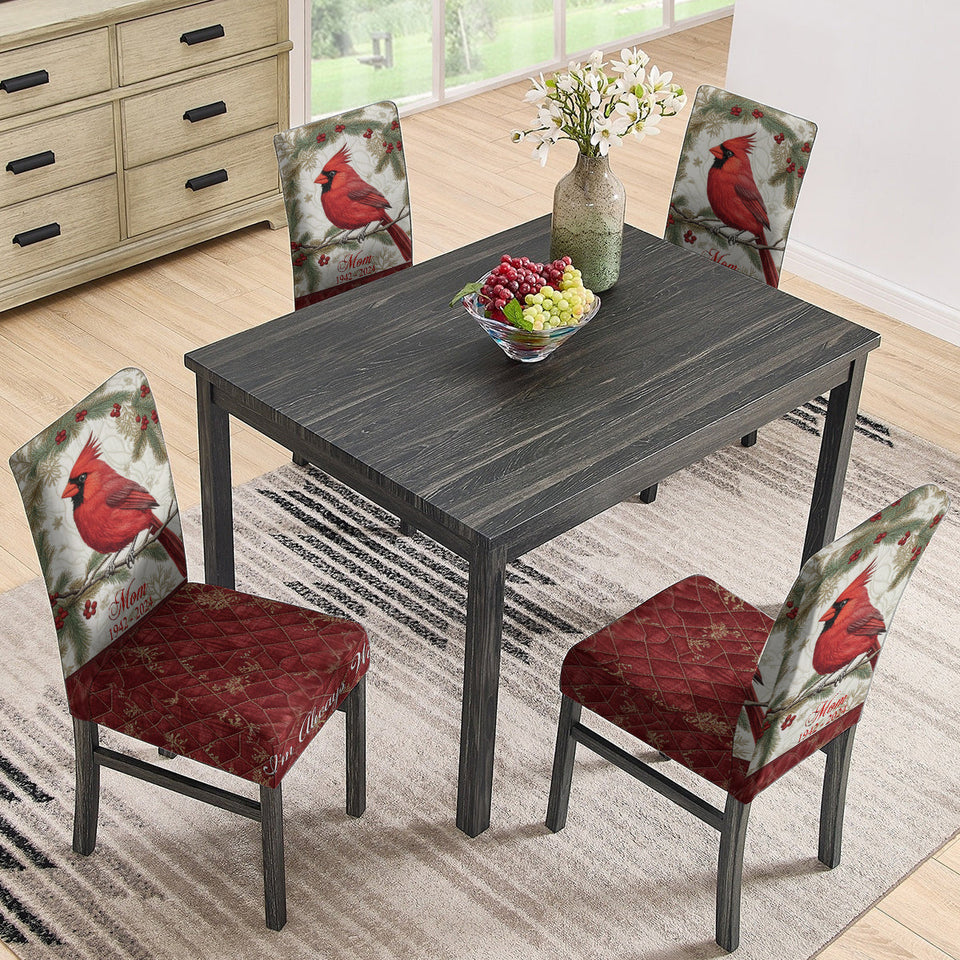 Ensemble de housses de chaises commémoratives personnalisées « Cardinals, je suis toujours avec vous »