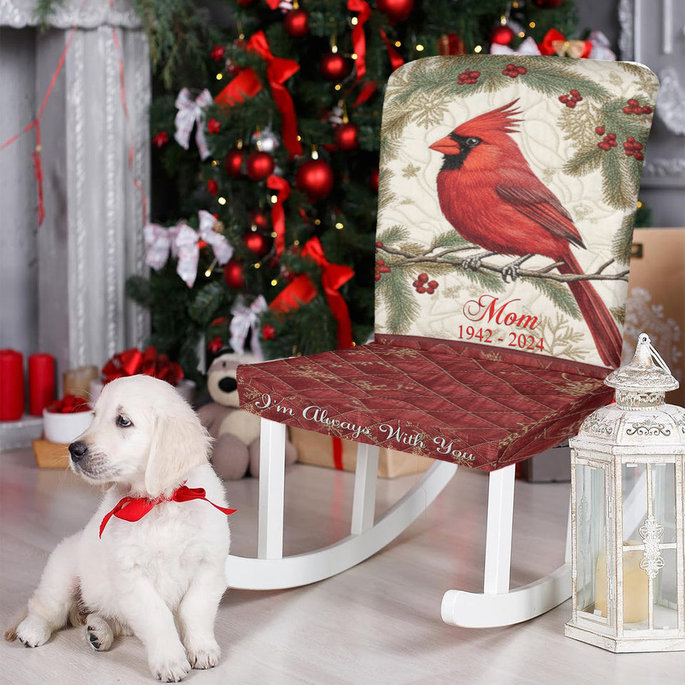 Ensemble de housses de chaises commémoratives personnalisées « Cardinals, je suis toujours avec vous »