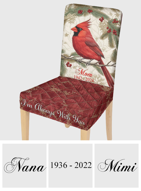 Ensemble de housses de chaises commémoratives personnalisées « Cardinals, je suis toujours avec vous »