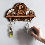 Que Dieu bénisse cette maison - Porte-clés chrétien personnalisé en forme de pièce