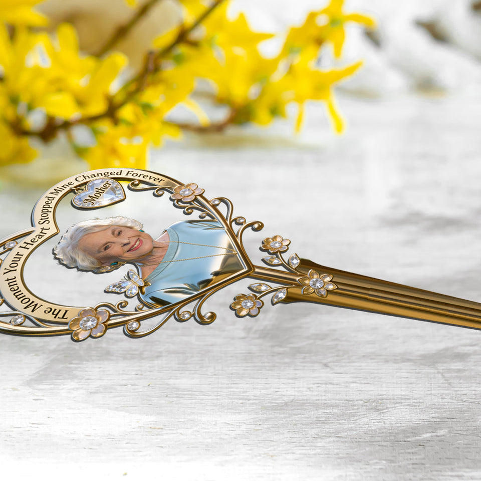 Le moment où votre cœur s'est arrêté - Plaque commémorative personnalisée en acrylique pour jardin