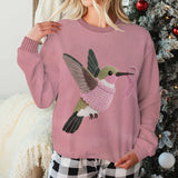 Pink Hummingbird Knit - Personalized Breast Cancer Awareness Ugly Sweater