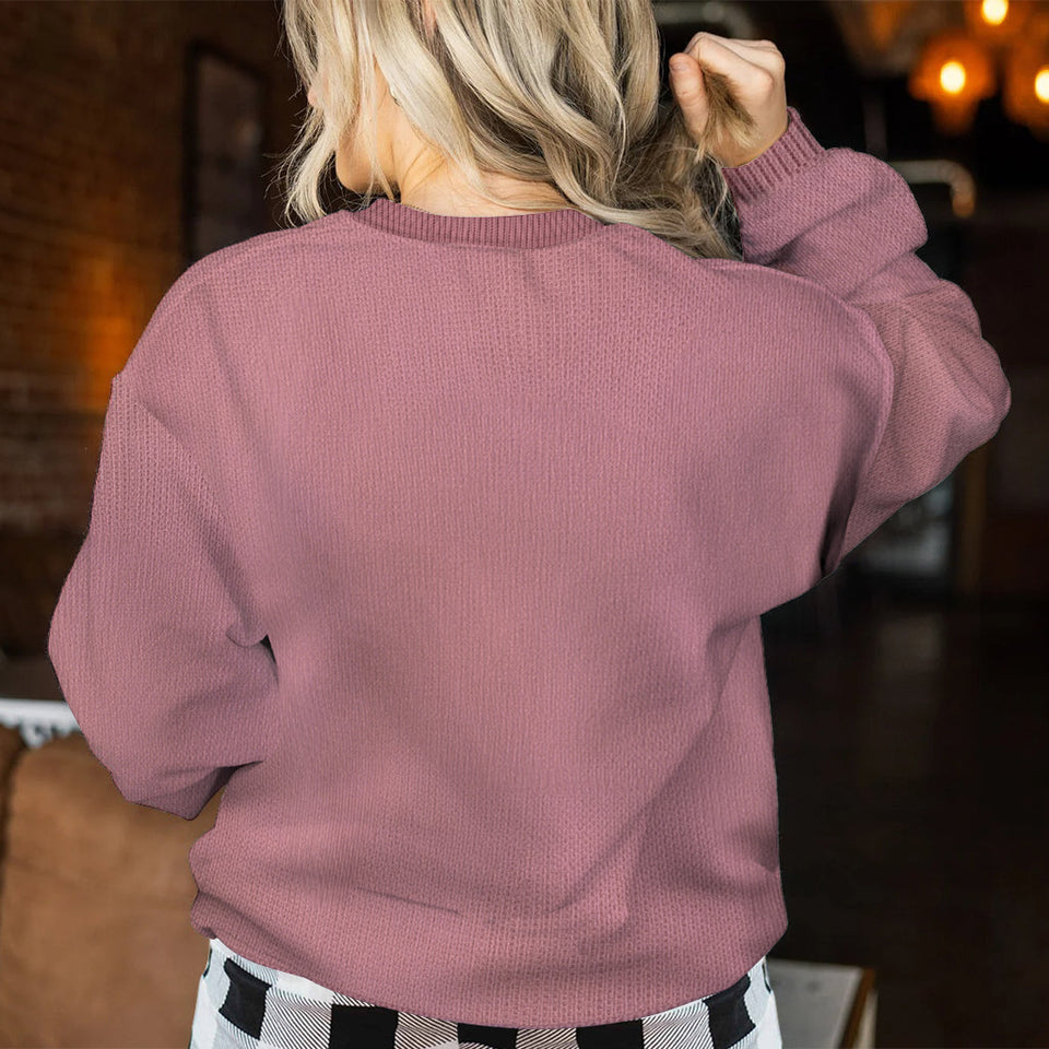 Pink Hummingbird Knit - Personalized Breast Cancer Awareness Ugly Sweater