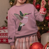 Pink Hummingbird Knit - Personalized Breast Cancer Awareness Ugly Sweater