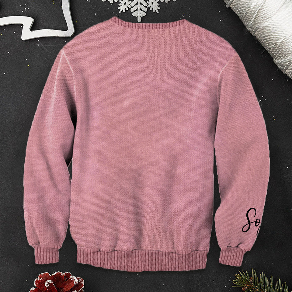 Pink Hummingbird Knit - Personalized Breast Cancer Awareness Ugly Sweater