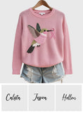 Pink Hummingbird Knit - Personalized Breast Cancer Awareness Ugly Sweater