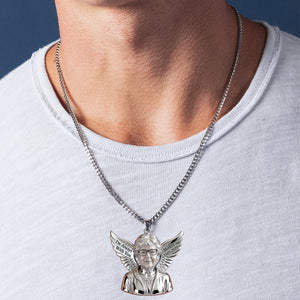 I'm Always With You - Personalized Memorial Shaped Metal Pendant Necklace