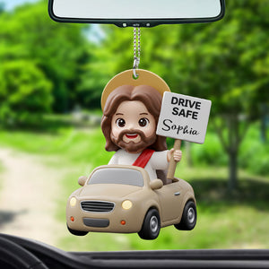 Drive Safe! - Personalized Christian Car Ornament