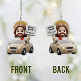Drive Safe! - Personalized Christian Car Ornament