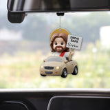 Drive Safe! - Personalized Christian Car Ornament