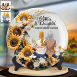 Mère et fille/fils unis pour toujours - Assiette ronde en céramique personnalisée pour maman