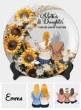 Mère et fille/fils unis pour toujours - Assiette ronde en céramique personnalisée pour maman