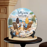 Salty Moms Beach Club - Personalized Mother Ceramic Round Plate