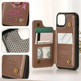 Skull And Ribbon - Personalized Breast Cancer Awareness Wallet Phone Case