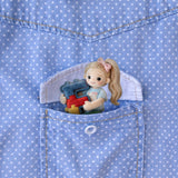 Custom Any Photo, Any Letter - Personalized Autism Awareness Plush Brooch