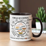 Circle Of Control, Focus Your Energy On Things You CAN Control - Personalized Mental Health Awareness Accent Mug